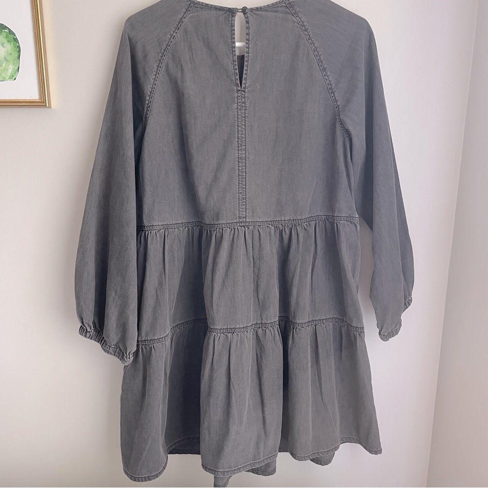 Madewell Denim Raglan-Sleeve Mini Dress in Lunar Wash - Picture 13 of 16